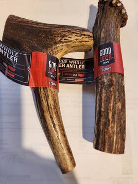 Good Lovin 800443470572 Large Whole Deer Antler For Dogs 2 Chews