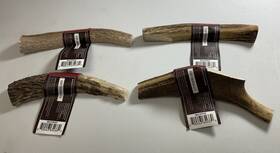 Good Lovin 800443654330 Lot Of 4 Lovinft Medium Split Elk Antler New Aggressive Chewers Approx 6.5 Inch