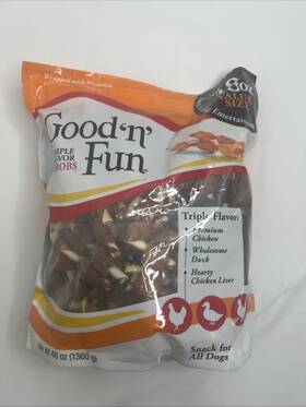 Good N Fun 091093219356 Ftnft Triple Flavor Kabobs Rawhide Chews For All Dogs 48 Oz