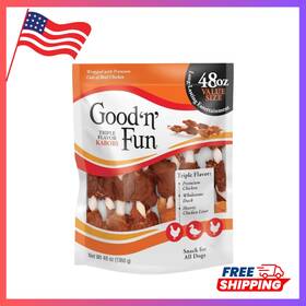 P-94515-1 Good N Fun Goodftnftfun Triple Flavored Rawhide Kabobs For Dogs Treats 48 Oz