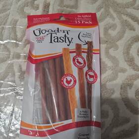 Good N Tasty 091093948706 Triple Flavor Dog Treats Variety Pack - 15 Count Chicken Duck Beef