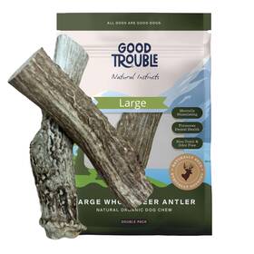 B0cq653qlc Good Trouble Premium Deer Antlers For Large Dogs 2 Whole Pets - North