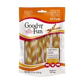 Goodnfun 091093948614 Good N Fun Triple Flavor Munchy Sticks Chews For 0.35 Ounce Pack Of 10