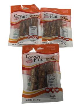 P-94250 Goodnfun Goodftnftfun Crunchy Triple Flavor Spirals 4.2oz Lot Of 3 08/26