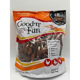 P-94515 Goodnfun Goodftnftfun Triple Flavored Rawhide Kabobs Snacks For All Dogs 48oz Exp-09/24