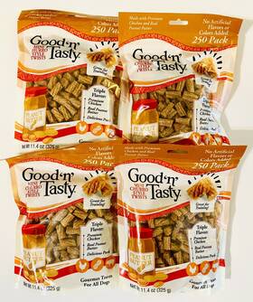P-94630 Goodnfun 4 X Good N Tasty Mini Churro Style Twists Gourmet Dog Treats Tri Flavor 11.4 Oz