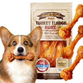 Gootoe 713077065426 Turkey Tendon Dog Treats 100% Usa-sourced Natural Snack Premium Training
