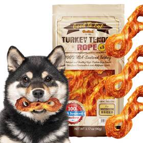 Gootoe 713077065440 Turkey Tendon Dog Treats 100% Usa-sourced Natural Snack Premium Training
