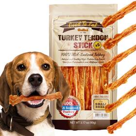 Gootoe 713077065457 Turkey Tendon Dog Treats 100% Usa-sourced Natural Snack Premium Training