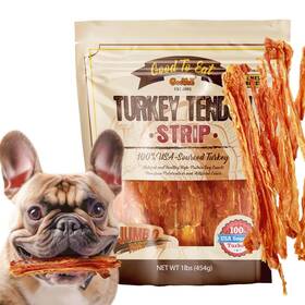 Gootoe 713077065471 Turkey Tendon Dog Treats 100% Usa-sourced Natural Snack Premium Training
