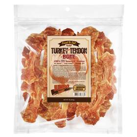 Gootoe 713077067680 Turkey Tendon Dog Treats 1 Lb Pack Of Bone M 100% Usa Sourced