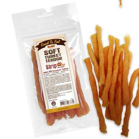 Gootoe 713077067734 Soft Turkey Tendon Stirip With Pumpkin 3oz Chewy Snack Usa-sourced T