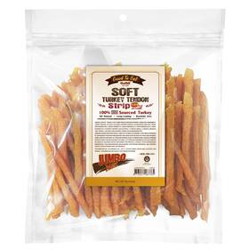 Gootoe 713077067765 Soft Turkey Tendon Stirip With Pumpkin 1 Lb Natural Chewy Snack 100% Usa-so