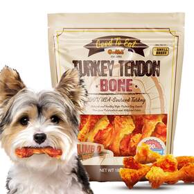 Gootoe 713077068922 Turkey Tendon Dog Treats 1 Lb Pack Of Bone S 100% Usa Sourced