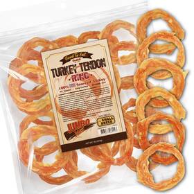 Gootoe 713077069943 Turkey Tendon Dog Treats Ring S 1 Lb Usa-sourced Natural