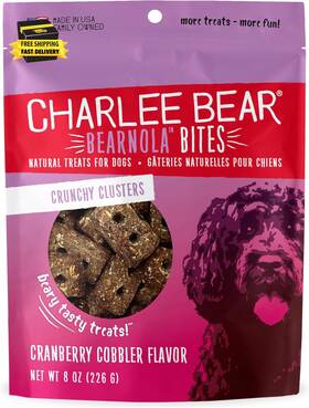 900847 Gott Pet Products Bearnola Bites Crunchy Dog Treats Cranberry Cobbler 8 Ounce Resealable Bag Li