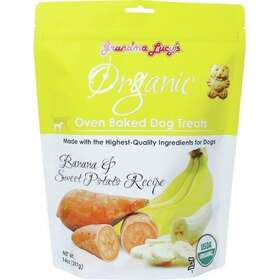 Grandma Lucys 884308220113 Oven Baked Dog Treats Banana And Sweet Potato 14 Oz Bag