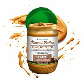 Green Coast Pet 860002261140 Pawnut Butter With Coconut Made In Usa Xylitol-free Dog Treat