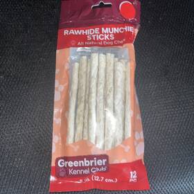 Greenbrier 195464253861 Rawhide Munchies Sticks For Dogs Chews 12pc Per Pack