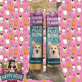 284389 Greenbrier Kennel Club Grain-free Filled Dog Bone Chicken Flavor Lot Of 2