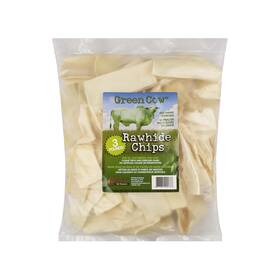 Greencow Rawhide 810051536966 Chips 3-pound Bag - Premium Large Dog 3 Pound Pack Of 1