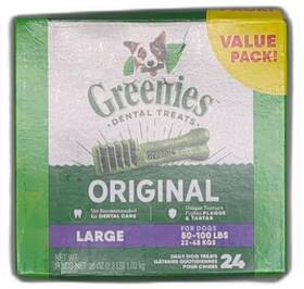 Greenies 014891420984 2027-6-13 Veterinarian-recommended Natural Dental Dog Treats Large