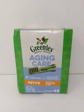 10171886 Greenies Aging Care Petite Natural Dental Dog Treats 27 Oz. Pack 45