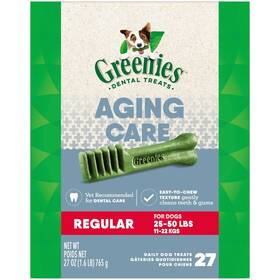 10171888 Greenies Aging Care Regular Natural Dental Caredog Treats 27 Oz. Pack
