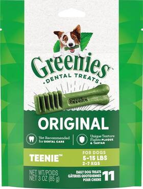 10210342 Greenies Original Teenie Natural Dental Care Dog Treats 3 Oz. Pouch 11