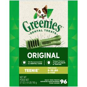 10228879 Greenies Original Teenie Natural Dry Dental Treats For Dogs - 27 Oz 96