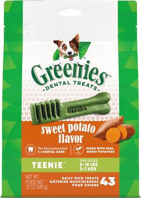 10237229 Greenies Teenie Natural Dog Dental Treats Sweet 12 Ounce Pack Of 1 Brown