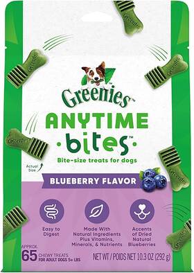 10238153 Greenies Anytime Bites Dog Treats Blueberry 10.3 Ounce Pack Of 1 Other