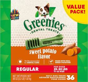 10238502 Greenies Regular Natural Dog Dental Treats Sweet 36 Count Pack Of 1 Brown