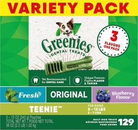 10240298 Greenies Teenie Natural Dog Dental Care Chews 129 Count Pack Of 1 Green