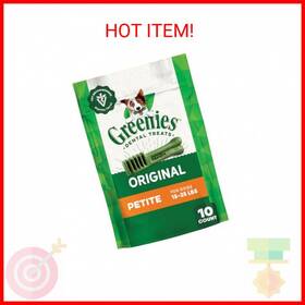 10292 Greenies Veterinarian-recommended Adult Natural Dental Dog Treats Petite Size O