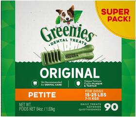 203186 Greenies Original Petite Dental Dog Treats 54 Oz. Count Of 90