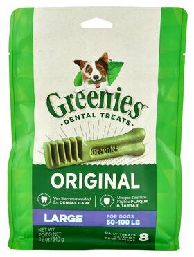428615 Greenies 8pk Large Greenie Treat 12oz 2pan