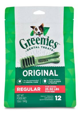 428616 Greenies 12pk Regular Greenie Treat 12oz 2pam