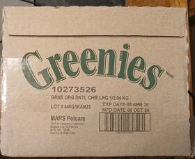 432e1kan26 Greenies Large Dog Dental Chews 4 X 18 Oz Bags 04/05/2026