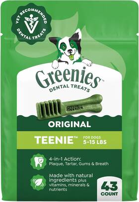 Greenies 445030815843 Veterinarian-recommended Adult Natural Dental Dog Treats Teenie Size D