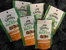 51962 Greenies Pill Pockets Chicken Adult Cat Treats 45 Ct X 6 Packs Exp 5/26
