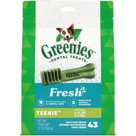 Greenies 628586417489 Teenie Natural Dental Care Dog Treats Mint Fresh Flavor