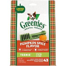 Greenies 642863108273 Pumpkin Spice Flavor Teenie Size Veterinarian-recommended For Dental Care D