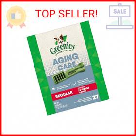 Greenies 642863108839 Aging Care Regular Natural Dental Caredog Treats 27 Oz. Pack Treat