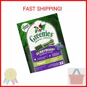 Greenies 642863112706 Teenie Halloween Natural Dental Dog Chew Treats Scaryberry Blueberry F