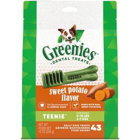Greenies 642863114182 Teenie Natural Sweet Potato Flavor Dental Dog Treats 12 Oz. Count Of 43