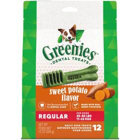 Greenies 642863114229 Natural Sweet Potato Flavor Dental Dog Treats 12 Oz. Count Of Regular Greenies 642863114229 Natural Sweet Potato Flavor Dental Dog Treats 12 Oz. Count Of Regular
