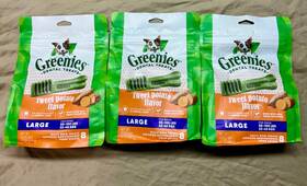 Greenies 642863114243 Large Sweet Potato Flavor Dental Dog Treats - 24 Total -exp 8/25