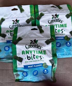 Greenies 642863114410 Anytime Bites Mint Treats For Dogs Net Wt 10 3 Oz Pack Of Ask Exp