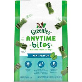 Greenies 642863115059 Anytime Bites Dog Treats Mint Flavor 24 Oz. Bag